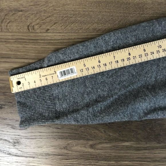 Shephe 100% Cashmere Pullover Sweater Gray Men's Size 52 Long Sleeve - Picture 6 of 9